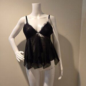Victoria's Secret Sexy Little Things Black Lace Camisole M
